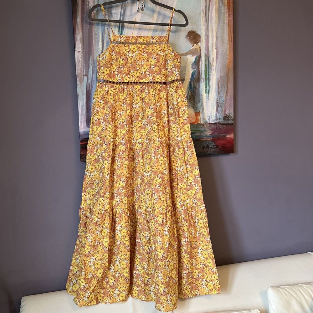 The Westside California Inspired Sz S Tank Top Dress Maxi Floral Cotton Dress